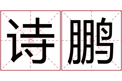 诗鹏名字寓意