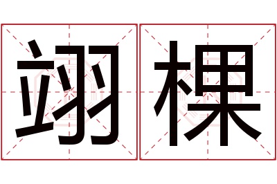 翊棵名字寓意