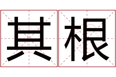 其根名字寓意