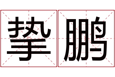 挚鹏名字寓意