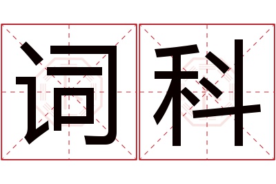 词科名字寓意