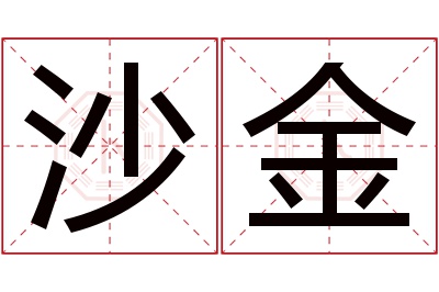 沙金名字寓意