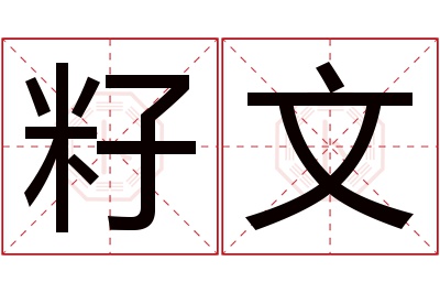 籽文名字寓意