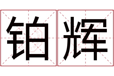 铂辉名字寓意