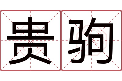 贵驹名字寓意