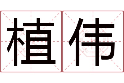 植伟名字寓意