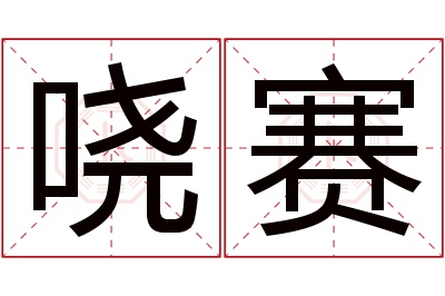 哓赛名字寓意