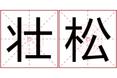 壮松名字寓意