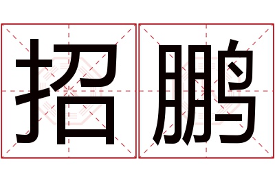 招鹏名字寓意