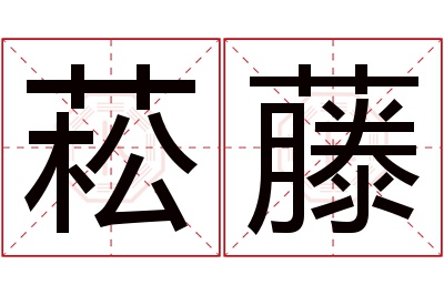 菘藤名字寓意