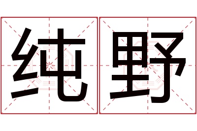 纯野名字寓意 纯野名字寓意