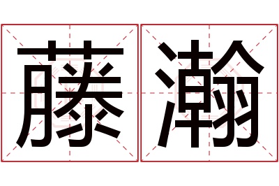 藤瀚名字寓意 藤瀚名字寓意
