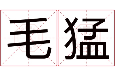 毛猛名字寓意