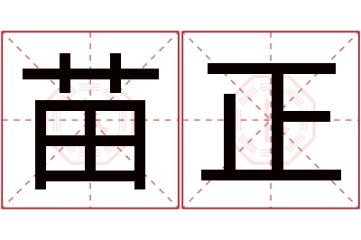 苗正名字寓意