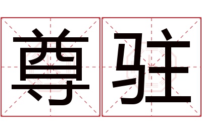 尊驻名字寓意