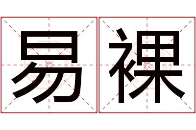 易裸名字寓意