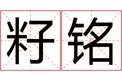 籽铭名字寓意