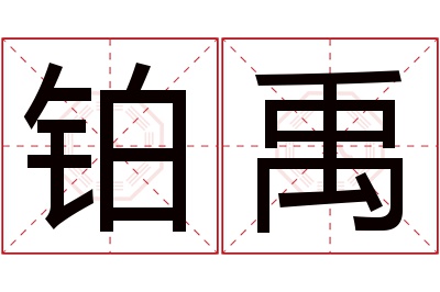 铂禹名字寓意