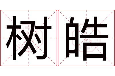 树皓名字寓意