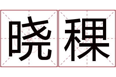 晓稞名字寓意