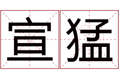 宣猛名字寓意