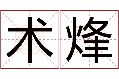 术烽名字寓意