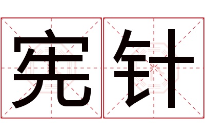 宪针名字寓意