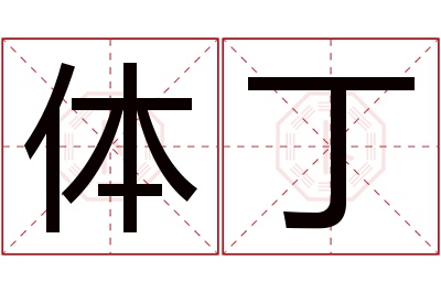 体丁名字寓意