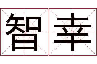 智幸名字寓意