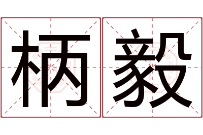 柄毅名字寓意