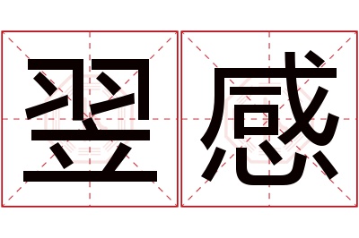 翌感名字寓意