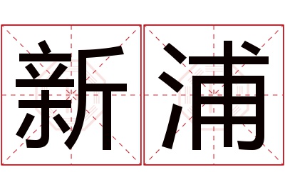 新浦名字寓意