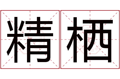 精栖名字寓意