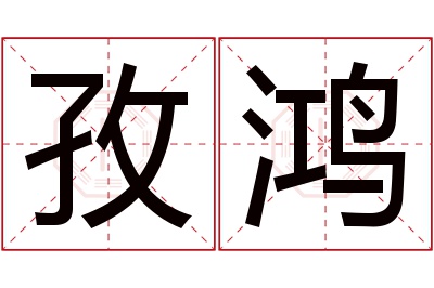 孜鸿名字寓意