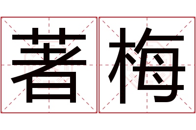 著梅名字寓意