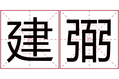 建弼名字寓意