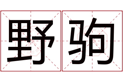 野驹名字寓意