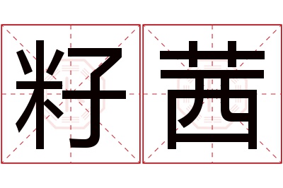 籽茜名字寓意