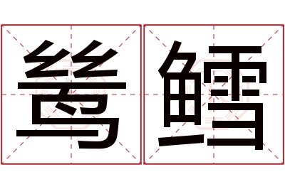 鸶鳕名字寓意