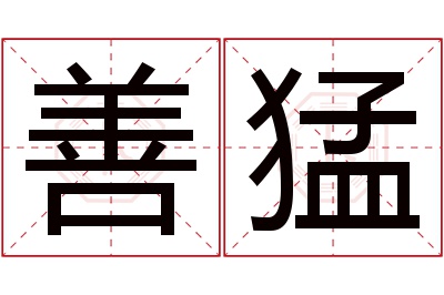 善猛名字寓意