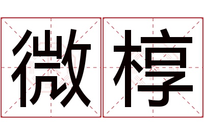 微椁名字寓意 微椁名字寓意