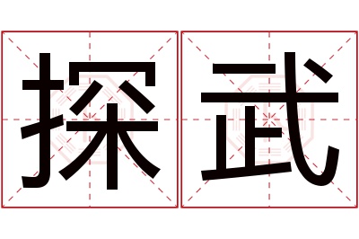探武名字寓意