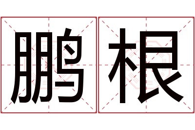 鹏根名字寓意