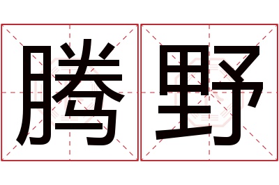 腾野名字寓意