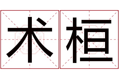 术桓名字寓意