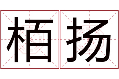 栢扬名字寓意