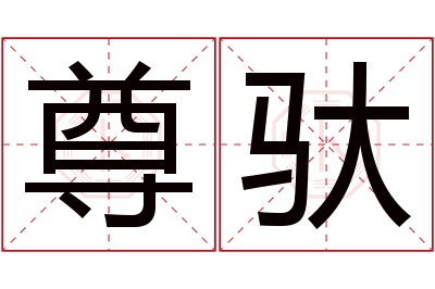 尊驮名字寓意