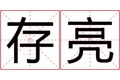 存亮名字寓意