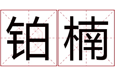 铂楠名字寓意