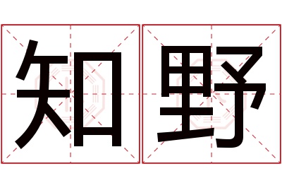 知野名字寓意